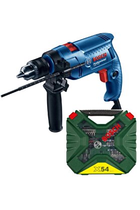 Bosch Gsb 550 Darbeli Matkap + 54 Parça Matkap Ucu Ve Vidalama Ucu Cırcır Tornavida Seti