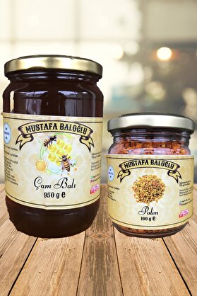Mustafa Baloğlu Bal Ürünleri̇ Çam Balı (Organi̇k) 950 Gr - Polen 100 Gr