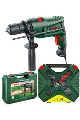 Bosch Easyimpact 600 Darbeli Matkap + 54 Parça Matkap Ucu Seti / Cırcır Tornavida Vidalama