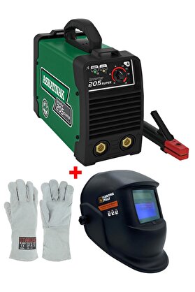 Askaynak 205 Inverter Kaynak Makinası 180 A + Karona Italy Kaynak Maskesi + Starline Kaynak Eldiveni