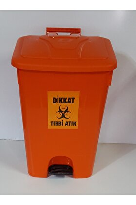 Şenyayla Plasti̇k Tıbbi̇ Atık Kovası 85 Lt Pedallı Tekerli̇