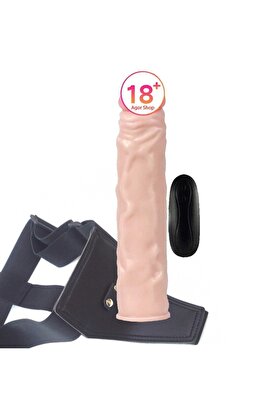 Meyrabest Di̇ldo Seri̇es Naturo 20 Modlu Kemerli̇ Ti̇treşi̇mli̇ Peni̇s 18.5 Cm