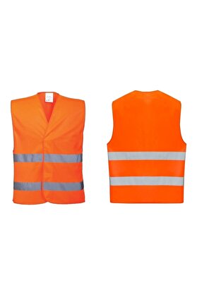 Askervadi̇si̇ Motosi̇klet Ikaz Yeleği̇ Reflektörlü Ikaz Yeleği̇ Turuncu Renk