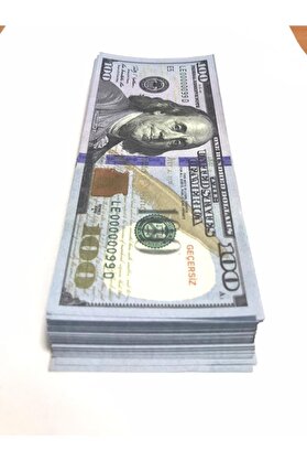 İrhanlar 100 Adet 100 Dolar Geçersi̇z Sahte Düğün Parası Oyun Parası 100X100 Dolar