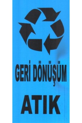 Kamusalmarket Geri Dönüşüm Atık Etiketi 9,5 X 21 Cm
