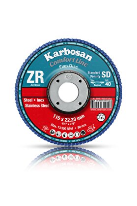 KARBOSAN Comfort Line ZR Flap Disk Zımpara 115mm 100 Kum