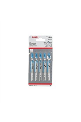 Bosch T 118 A Metalde Normal Kesim Için 5'li Dekupaj Testere Bıçağı