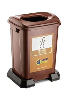 Şenyayla Plasti̇k Sıfır Atık Geri̇ Dönüşüm Çöp Kovası (Organi̇k Atık) 50 Lt