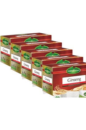 Mindivan Ginseng Çayı 20 Li Süzen Poşet (20 Li X 5 Adet)