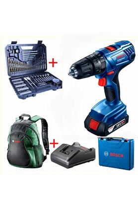 Bosch Gsb 180 Lı Darbeli Matkap Vidalama (tek Bataryalı) , 103 Parça Uç Seti Ve Çanta
