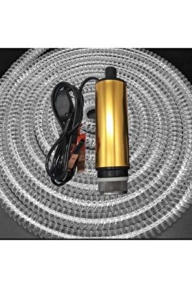 Kemos Kızılırmak 12 Volt Alümi̇nyum Dalgıç Ti̇pi̇ Sıvı Aktarma Seti̇ (Pompa + Hortum)