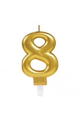 Go İthalat 8 Rakam Mum Gold Renk (4107)
