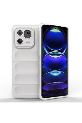 EYGAON Xiaomi Mi 13 Kılıf Optimum Silikon - Krem