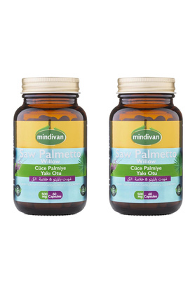 Mindivan Saw Palmetto For Men 500 Mg 60 Capsules X2 Piece