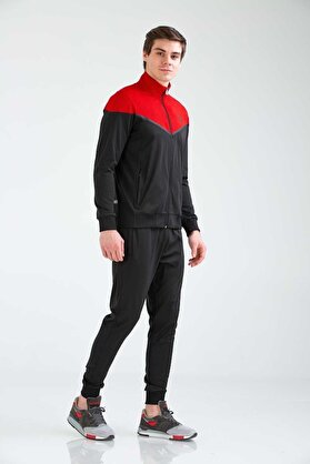 Umbro Ta-0012 Erkek Eşofman Takımı Si̇yah - Kırmızı