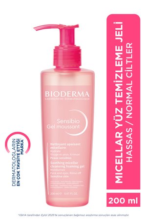 Bioderma Sensibio Foaming Gel Hassas ve Normal Ciltler için Durulanan Micellar Yüz Temizleme Jeli 200 ml