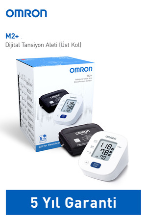 Omron M2+ Geniş Manşetli Üst Koldan Pilli Dijital Tansiyon Aleti – 30 Ölçüm Hafızalı 5 Yıl Garantili