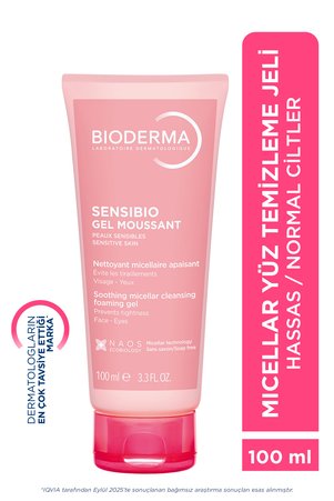 Bioderma Sensibio Foaming Gel Hassas Normal Ciltler için Durulanan Micellar Temizleme Jeli 100 ml