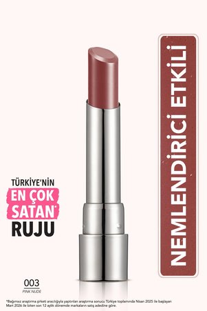 Flormar Nemlendirici Parlak Ruj- Sheer Up Lipstick - 003 Pinky Nude - 8682536012010