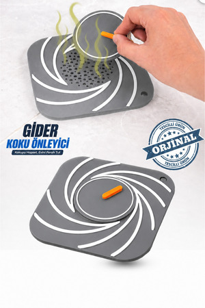 omilife Gri Süzgeçli Silikon Lavabo Gider Kapağı Koku Önleyici Banyo Mutfak 15 cm