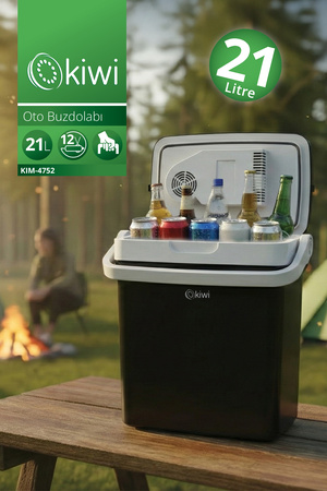 Kiwi KIM-4752 Oto Buzdolabı | 21 L & 12V DC & Termoelektrik & Sessiz Çalışma