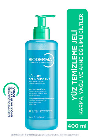 Bioderma Sebium Foaming Gel Yağlı Ve Akneli Ciltler Için Temizleyici Gel 400ml