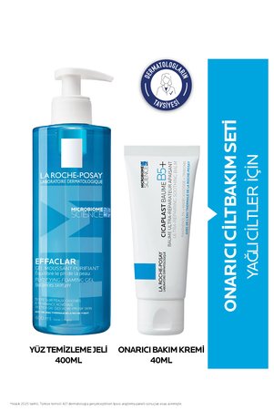 La Roche Posay Yağlı Ciltler İçin Onarıcı Cilt Bakım Seti: Effaclar Temizleme Jeli 400ml&Cicaplast Bakım Kremi 40ml