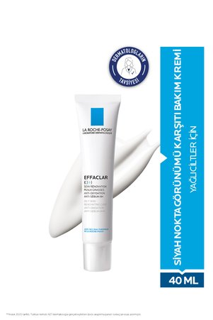 La Roche Posay Effaclar K+ Yağlı ve Hassas Ciltler için Nemlendirici Siyah Nokta Karşıtı Bakım Kremi 40 ml