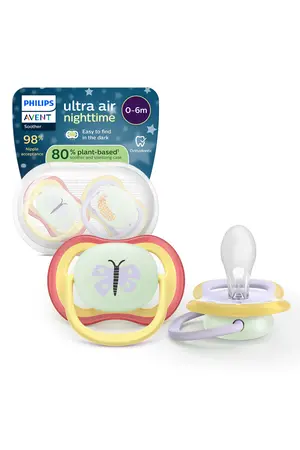 Philips Avent Ultra Air Gece Emziği Ortadontik Karanlıkta Parlayan 0-6 Ay Kız SCF376/25