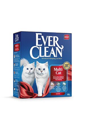 Ever Clean Multi Cat Birden Fazla Kedili Evler İçin Kokulu Topaklanan Kedi Kumu 6 Lt