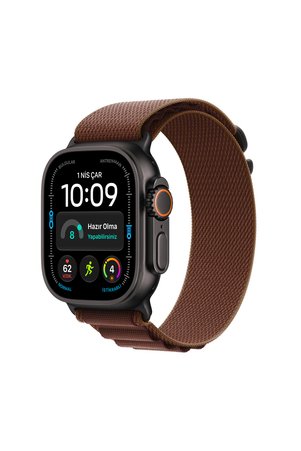 Apple Watch Ultra 4 GPS + Cellular 49mm Siyah Titanyum Kasa ve Burgonya Alpine Loop - L