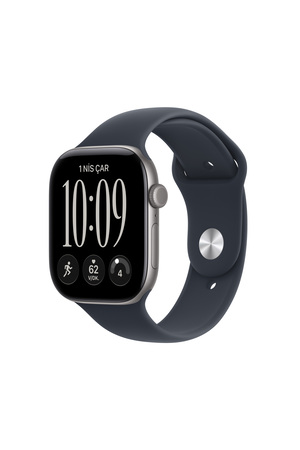 Apple Watch Series 12 GPS 42mm Uzay Grisi Alüminyum Kasa ve Lacivert Spor Kordon - S/M