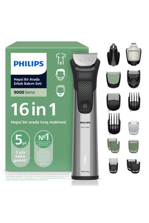 Philips 9000Serisi 16in1 Erkek Bakım Seti Yüz/Saç/Vücut/Sakal Tıraş Makinesi Islak&Kuru MG9532/15