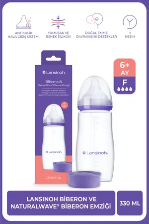 Lansinoh 330 ml Biberon ve NaturalWave® Biberon Emziği