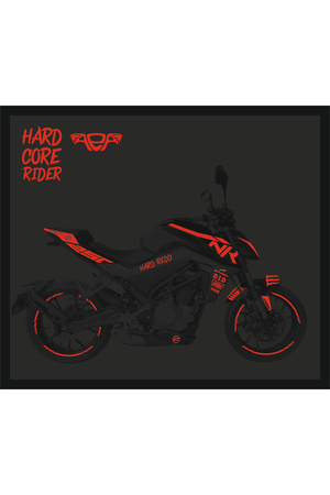 CF Moto Nk250 Sticker Seti Eski Kasa Reflektörlü Reflektif Kırmızı