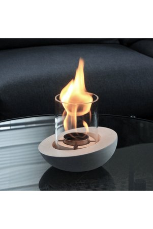 TABART Pure-fire V.4 Bacasız Beton Masaüstü Şömine 1 Litre Tabfire Şömine Yakıtı