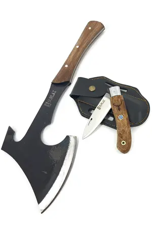 SürLaz Kamp Balta Bıçak Seti 2 Parça Outdoor Bıçak Nacak Balta