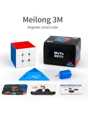 hediyecik Moyu Speed 3m 3x3 Mıknatıslı Manyetik Zeka Küpü Akıl Küpü Rübik Küp Stickerless