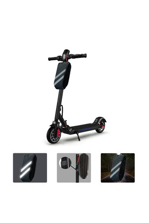 Microcase Taşınabilir Su Geçirmez 3 Bölmeli Geniş İç Hacimli Flaşörlü Scooter Bisiklet Çantası AL4249