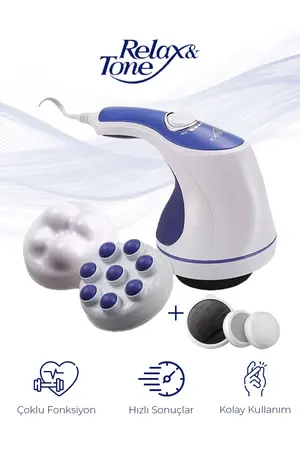 Relax Rl-060 Super Tone Çok Fonksiyonlu 5 Başlıklı Masaj Aleti Masaj Cihazı