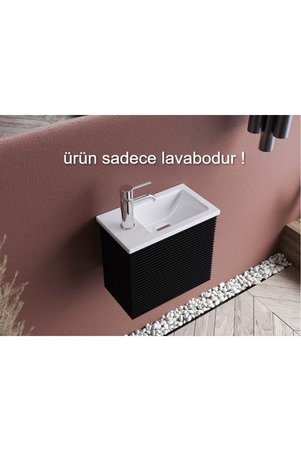 Turkuaz Cerastyle Mini Küçük Banyo Tuvalet Karavan Lavabo 24*42 Cm