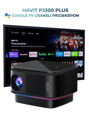Havit PJ300 Plus Google Lisanslı Projeksiyon Cihazı - 1080p - 4K Desteği - 5ghz Wifi