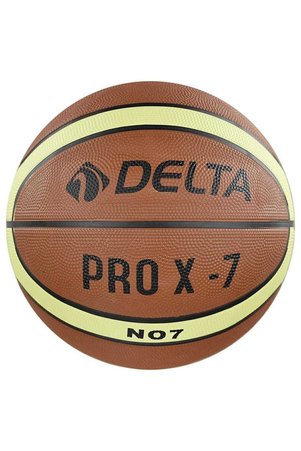 Delta 7 Numara Pro X Deluxe Kauçuk 7 Numara Basketbol Topu Kahverengi Pompa dahil değildir