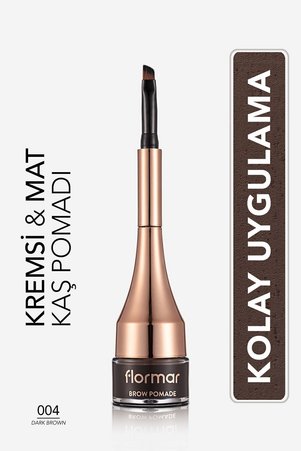 Flormar Yoğun Pigmentli Kalıcı Kaş Pomadı - Brow Pomade - 004 Dark Brown - 8690604572212