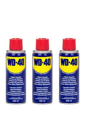 WD-40 3 adet Wd 40 Çok Amaçlı Pas Sökücü Yağlayıcı 200 ml
