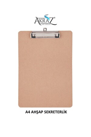 Akraz Art Design Ahşap A4 Sekreterlik