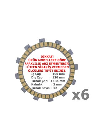 CF Moto 250 SR Debriyaj Balata 6'lı