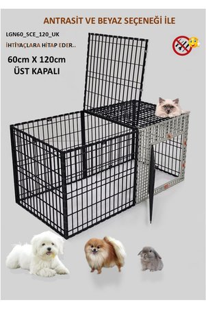 Leganest 60cm X 120cm Yükseklik 60cm Üstü Kapalı Köpek Kafesi Kedi Tavşan Çit Kafes