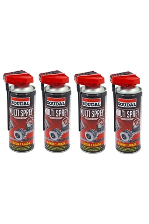 Soudal 4 adet Soudal PAS Sökücü VE Yağlayıcı Multi Sprey 400 ML