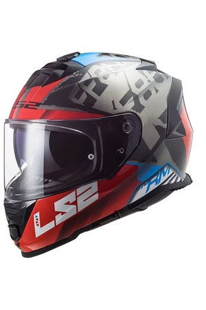 LS2 Storm Sprınter Siyah-Kırmızı-Tıtanıum Kask